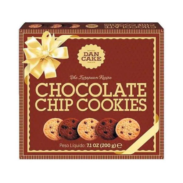Biscoito Cookies Dan Cake Sabor Chocolate Caixa 200g