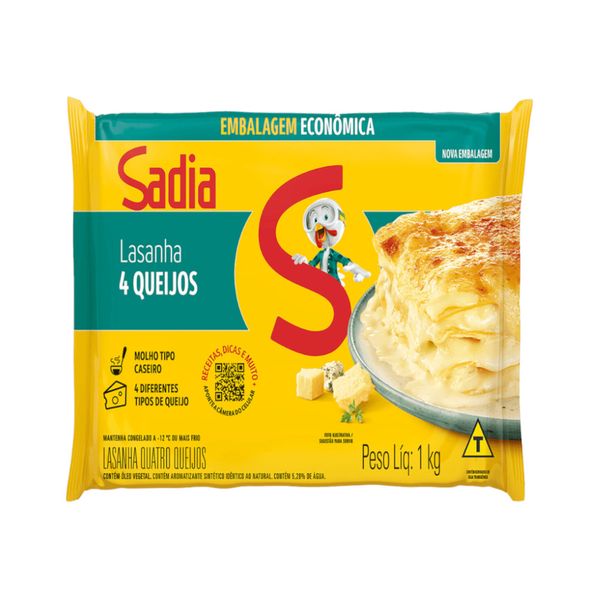 Lasanha Quatro Queijos Sadia Embalagem 1kg