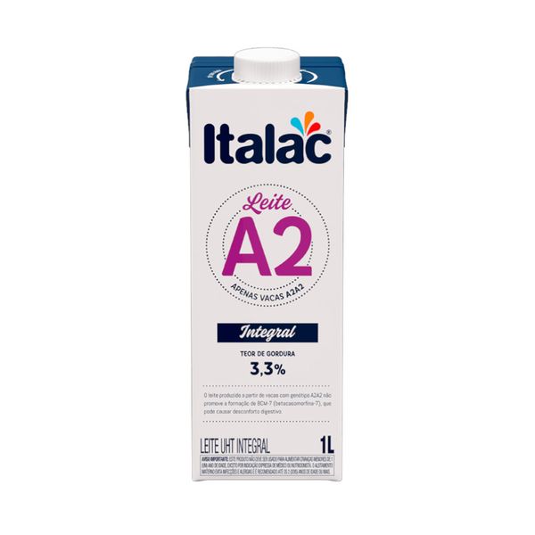 Leite UHT Integral A2 Italac Caixa 1L