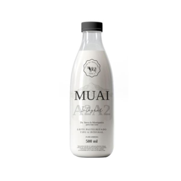 Leite Integral Pasteurizado A2 Muai Garrafa 500ml