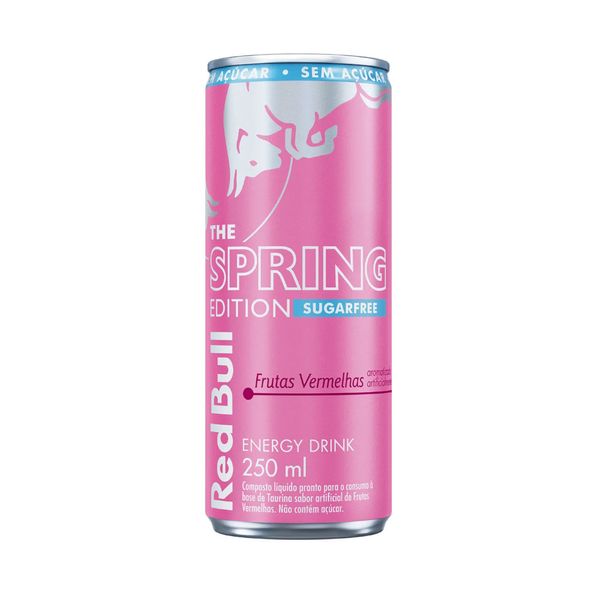 Energético Red Bull The Spring Edition sem Açúcar Frutas Vermelhas Lata 250ml