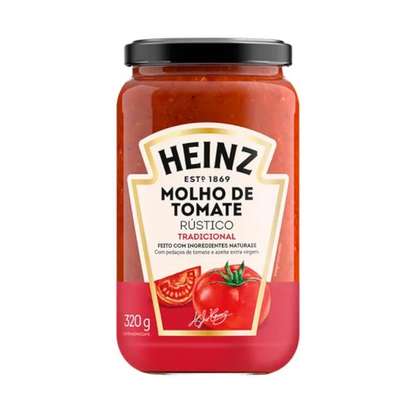 Molho Tomate Heinz Tradicional Pote Vidro 320g