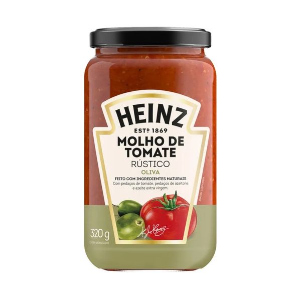 Molho de Tomate Heinz Rústico Oliva Pote Vidro 320g