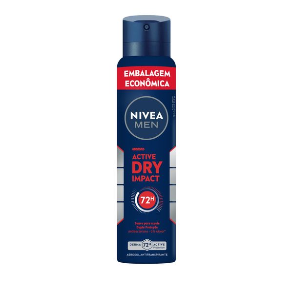 NIVEA MEN Desodorante Antitranspirante Aerossol Active Dry Impact 200ml