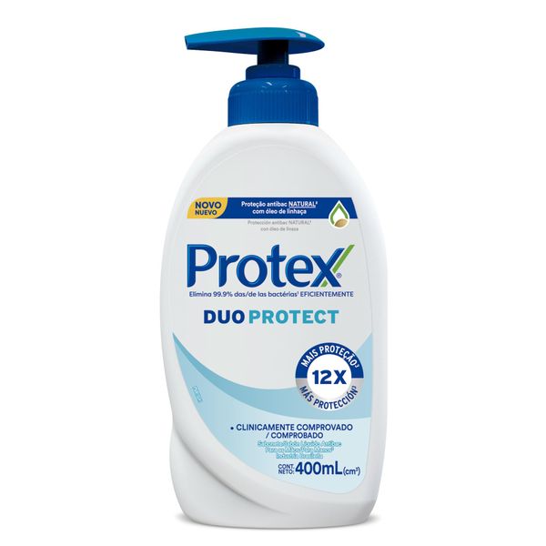 Sabonete Líquido Para Mãos Antibacteriano Protex Duo Protect 400ml