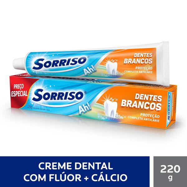 Creme Dental Sorriso Dentes Brancos 220g Preço Especial