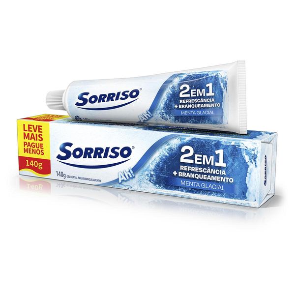 Creme Dental Sorriso 2 em 1 Menta Glacial 140g