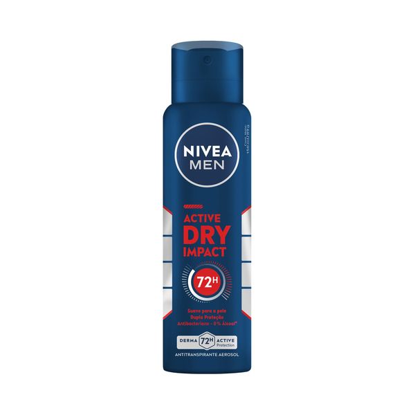 NIVEA MEN Desodorante Antitranspirante Aerossol Active Dry Impact 150ml