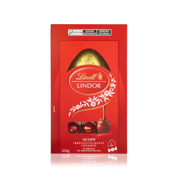 Ovo de Páscoa Lindt Lindor Chocolate Ao Leite 235g