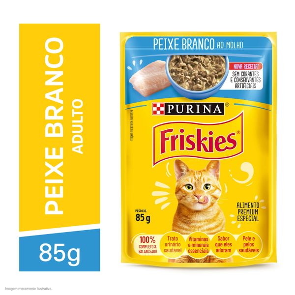 Ração Úmida Gatos Adultos FRISKIES Peixe Branco 85g