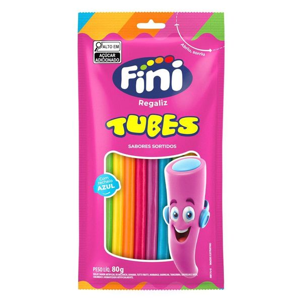 Regaliz Fini Tubes Arco-íris 80g