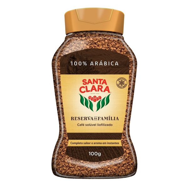Café Solúvel Liofilizado Santa Clara Reserva da Familia Vidro 100g
