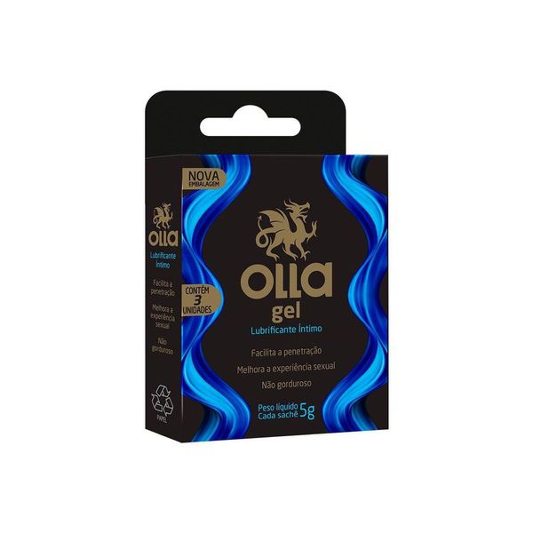 Olla Gel Lubrificante Íntimo  - 3 Saches de 5g cada