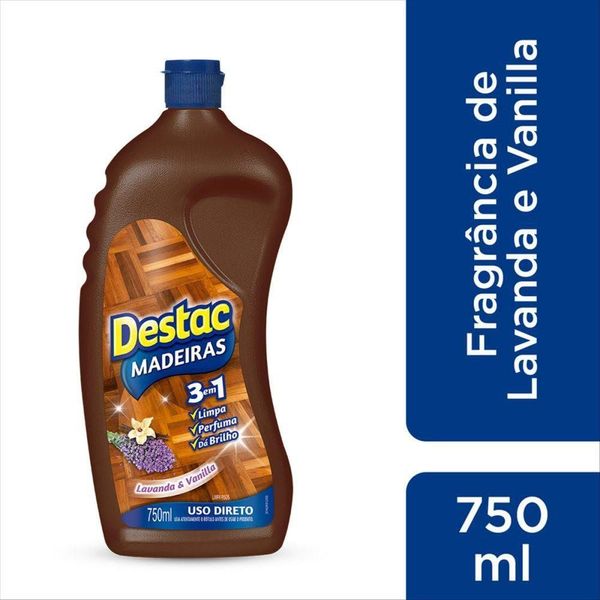 Limpa Piso Destac para Pisos de Madeira Lavanda e Vanilla 750ml