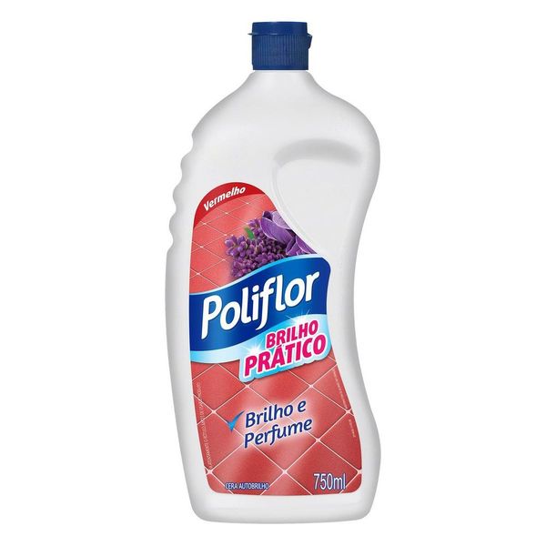Cera Autobrilho Poliflor Brilho Prático Vermelho 750ml