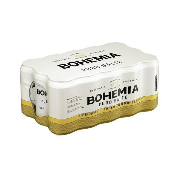 Cerveja Bohemia Puro Malte 269ml Lata Pack C/15