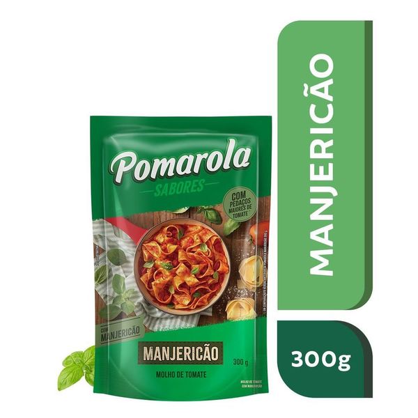 Molho de Tomate Pomarola Manjericão Sachê 300g