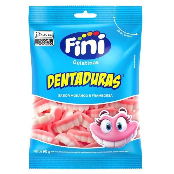 Bala de Gelatina Fini Dentaduras 80g