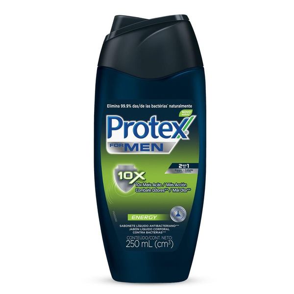 Sabonete Líquido Masculino Antibacteriano para Corpo Protex Men Energy 250ml Sabonete Líquido para Corpo