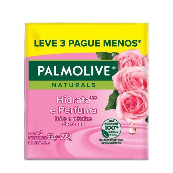 Sabonete em Barra Palmolive Naturals Hidrata & Perfuma 85g Promo 3un c/ Desconto
