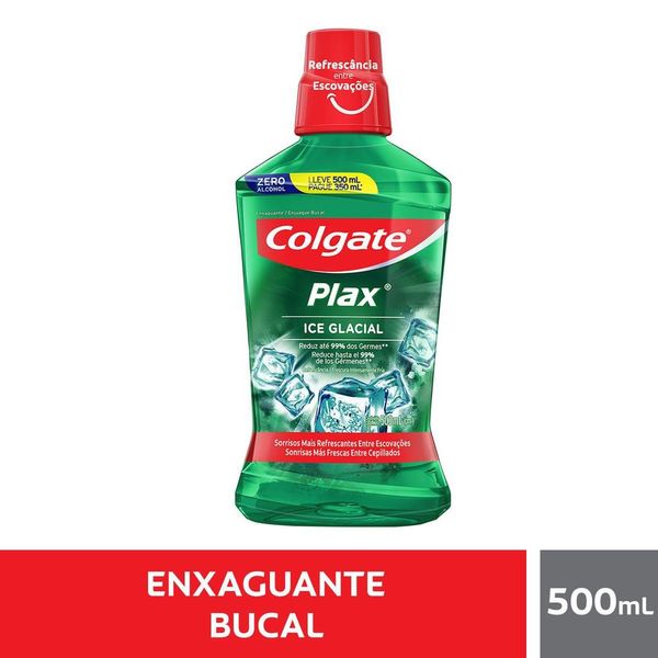 Enxaguante Bucal Colgate Plax Ice Glacial 500ml Promo Leve 500ml Pague 350ml
