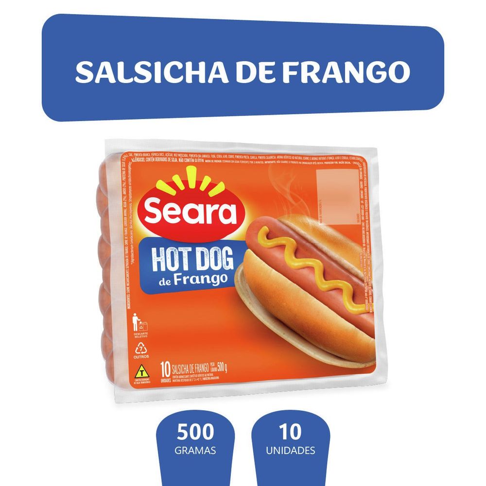 Salsicha de frango Seara 500g