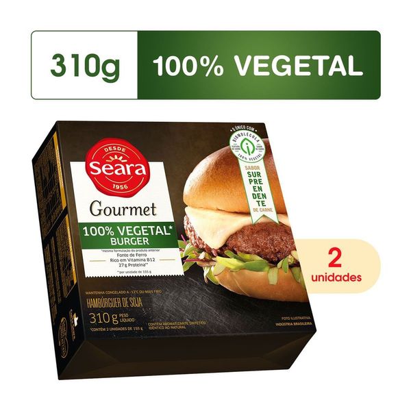 100% Vegetal burger Seara Gourmet 310g