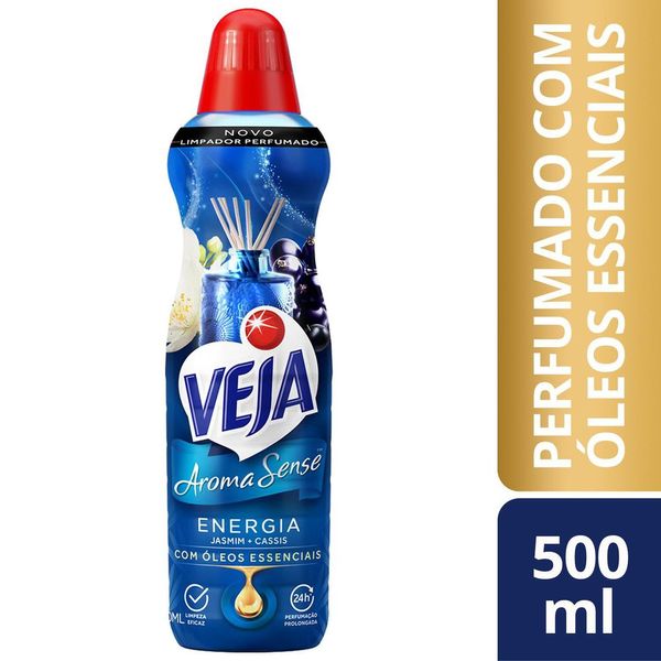 Limpador Perfumado Veja Aroma Sense Energia 500ml com óleos essenciais