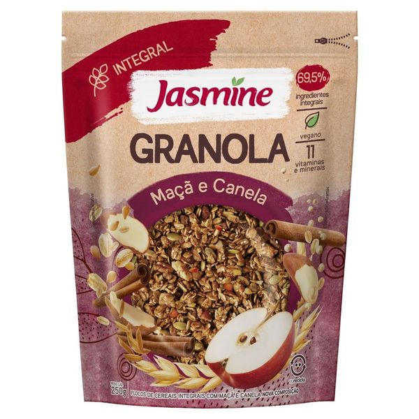 Granola Integral Maçã e Canela Jasmine 250g