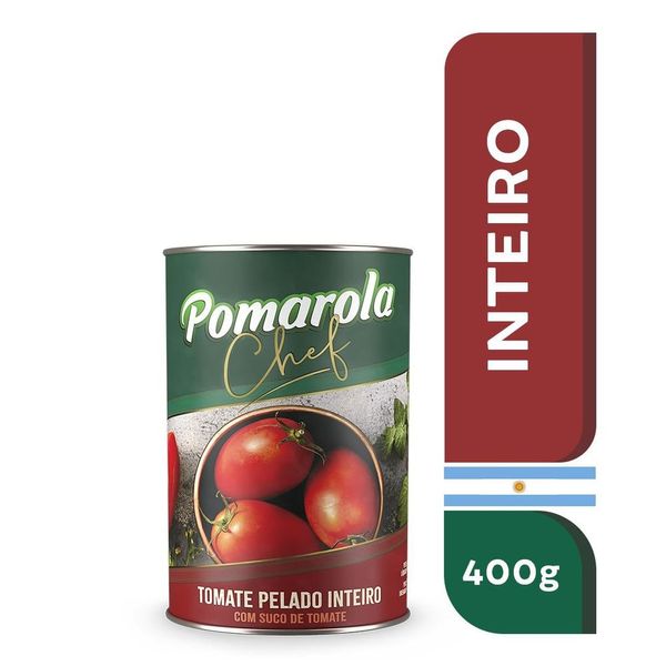 Tomate Pelado Inteiro Pomarola lata 400g