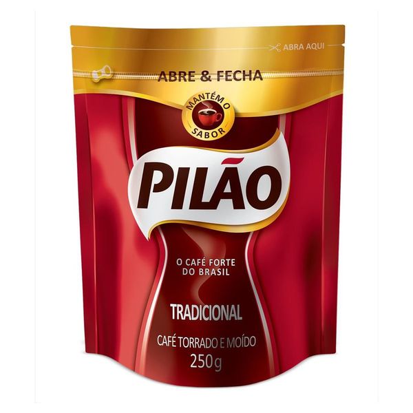 Café Pilão Torrado E Moído Tradicional Abre&Fecha 250g