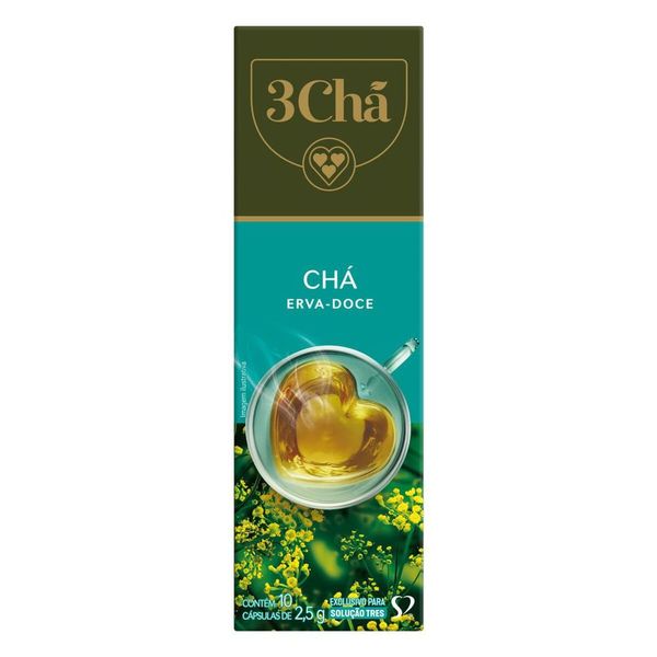 Capsula de Chá Erva Doce 3 Corações 10 unid