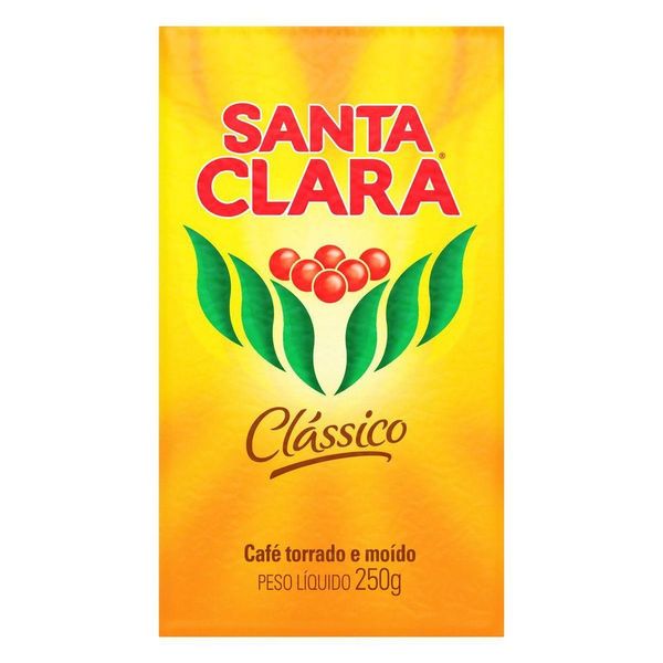Café Torrado e Moído a Vácuo Clássico Santa Clara Pacote 250g