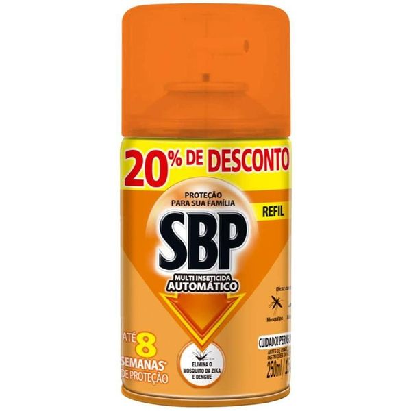 Multi Inseticida Automático SBP Refil 250 ml Embalagem Econômica Multi Inseticida Automático SBP Refil 250 ml Embalagem Econômica