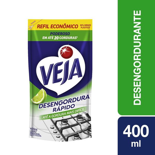 Desengordurante Veja Limão 400ml Refil Econômico