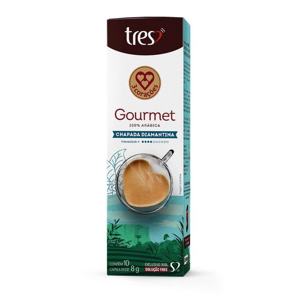 Capsula de Café Espresso Gourmet Chapada Diamantina 3 Corações 10 unid