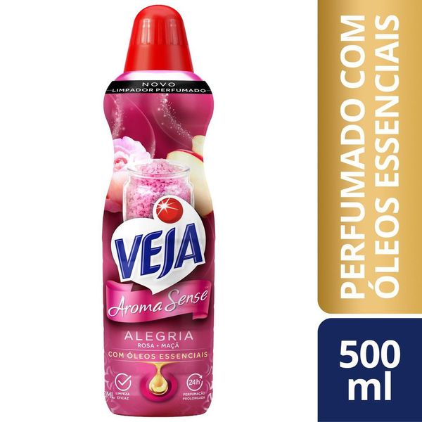 Limpador Perfumado Veja Aroma Sense Alegria 500ml com óleos essenciais