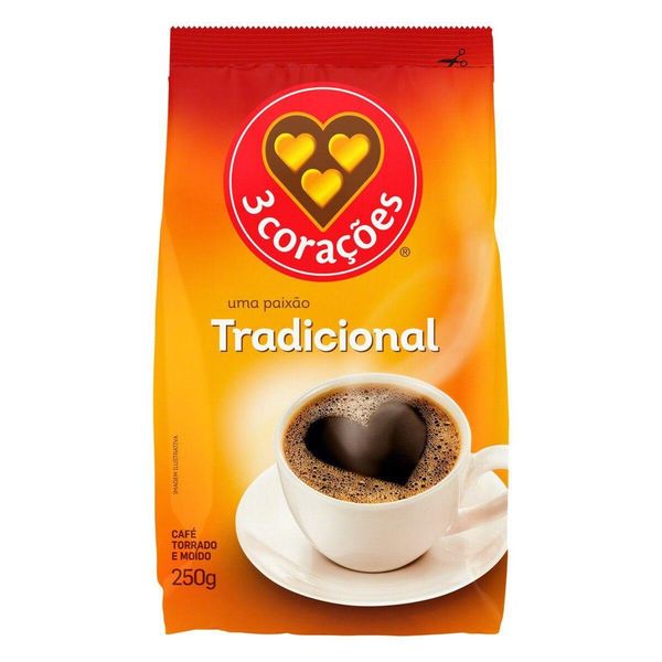 Café em pó 3 Corações Tradicional 250g