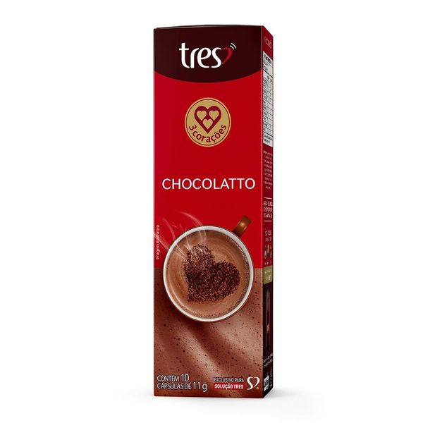Capsula de Chocolate Quente Chocolatto 3 Corações 10 unid