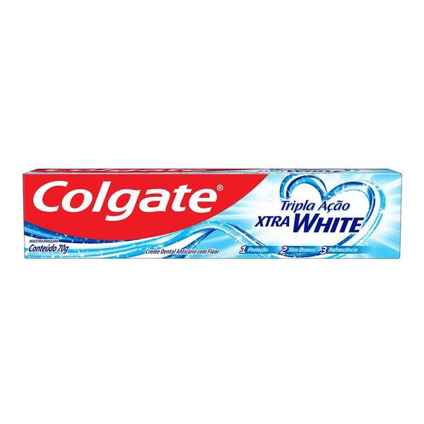 Creme Dental Colgate Tripla Ação Xtra White 70g