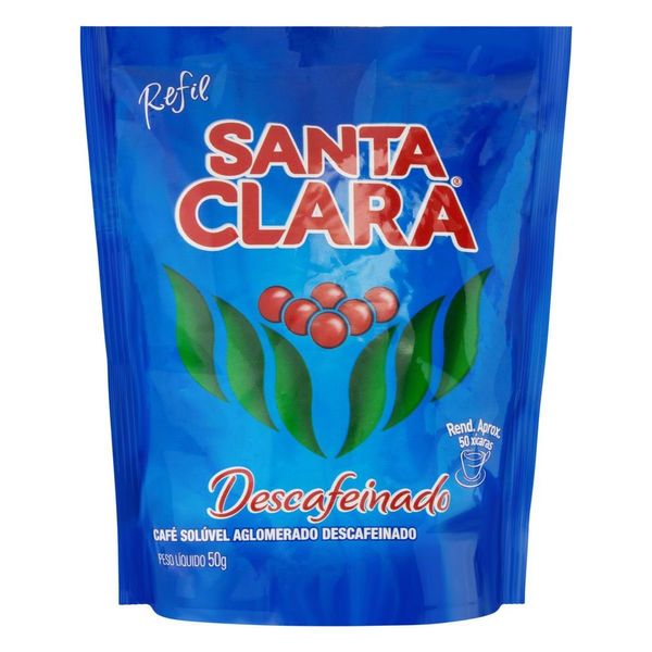 Café Solúvel Descafeinado Santa Clara Sache 50g