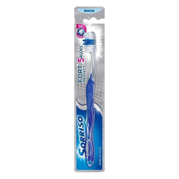 Escova de Dente Sorriso Fort Protect Anti-Placa+Branqueamento 1unid