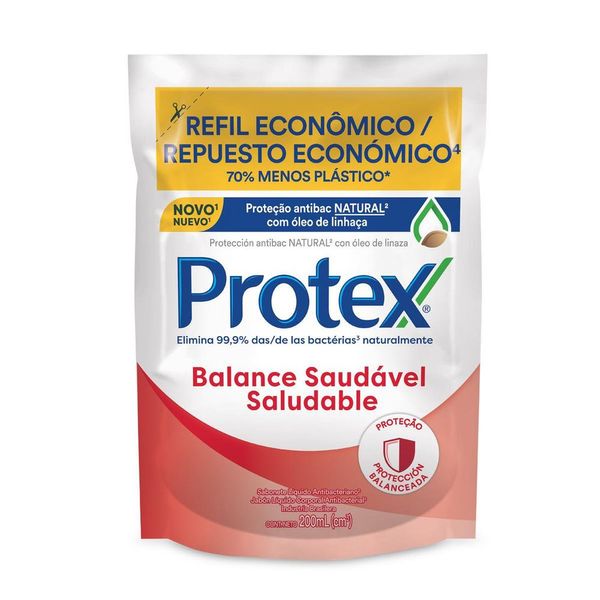 Sabonete Líquido Antibacteriano para as Mãos Protex Balance 200ml Sabonete Líquido para Mãos