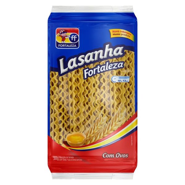 Massa de Sêmola com Ovos para Lasanha Fortaleza 500g