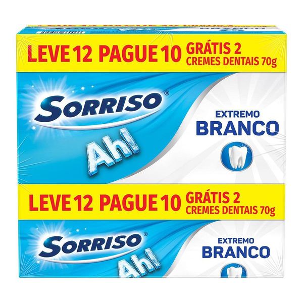 Creme Dental Sorriso Extremo Branco 70g Promo Leve 12 Pague 10