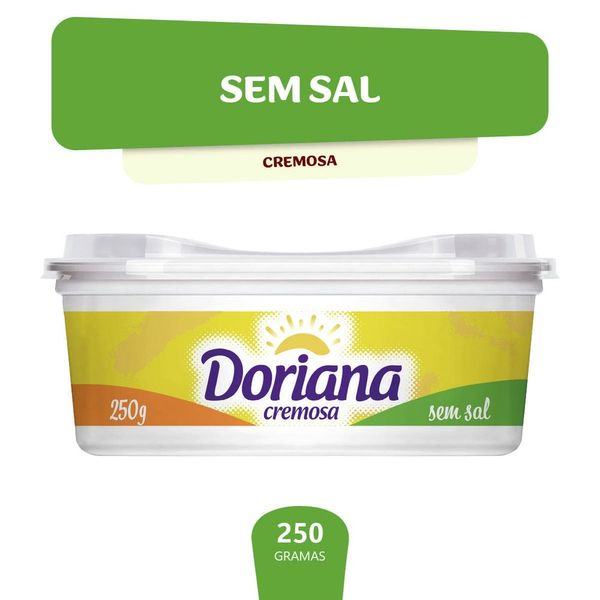Margarina cremosa sem sal Doriana 250g Margarina cremosa sem sal Doriana 250g