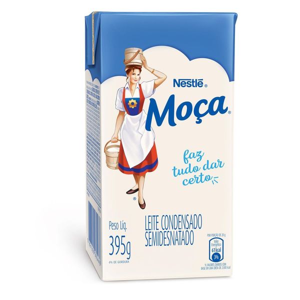 Leite Condensado Semidesnatado MOÇA Caixinha 395g Leite Condensado Semidesnatado MOÇA Caixinha 395g