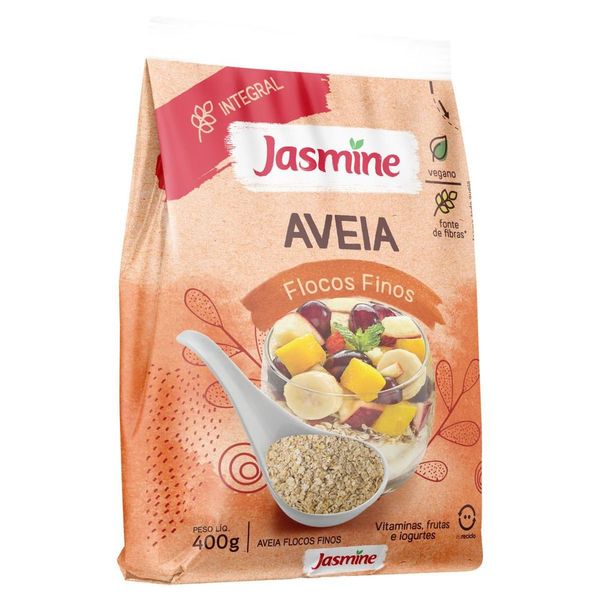 Aveia em Flocos Finos Integral Jasmine 400g