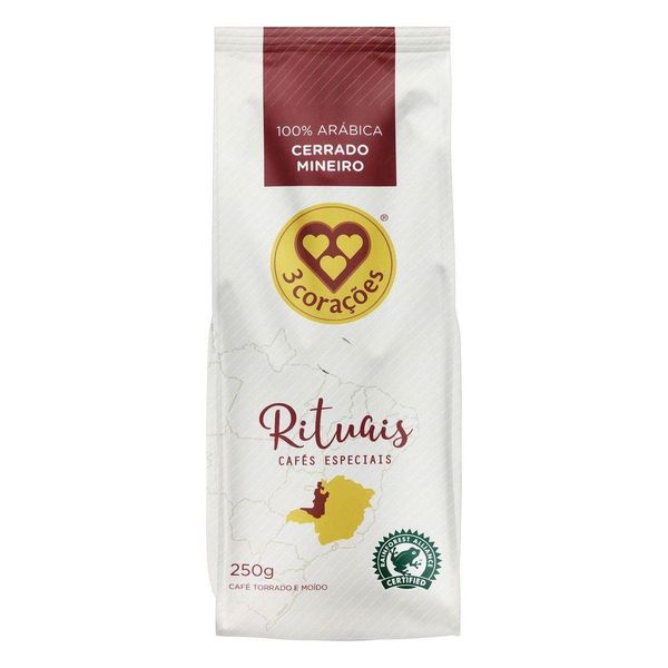 Café em pó 3 Corações Rituais Cerrado Mineiro 250g Café em pó 3 Corações Rituais Cerrado Mineiro 250g