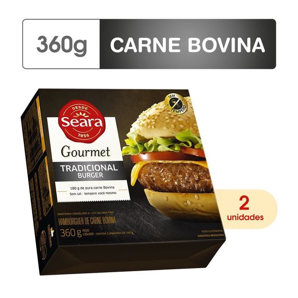 Tradicional burger Seara Gourmet 360g